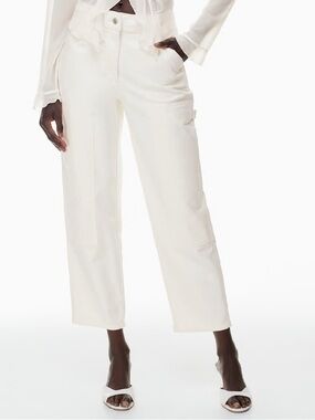 Aritzia Wilfred Light Birch Straight Pants Brennan Pant 9143